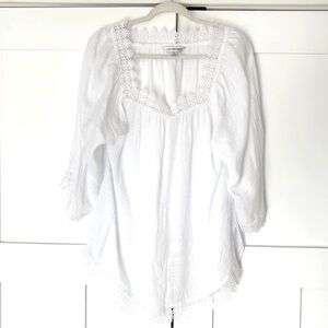 110. Counterparts Women's Crochet Trim Blouse